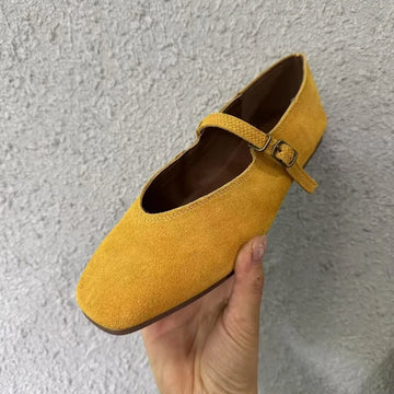 Xajzpa Spring New Brand Women Flats Round Toe Shallow Slip On Ladies Casual Ballet Shoes Soft Leather Eelgant Dress Shoes